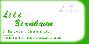 lili birnbaum business card